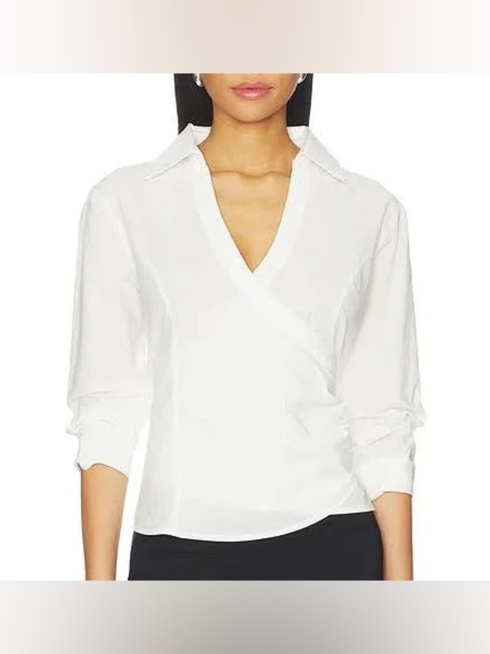 NWT Boden Size 16 Classic white wrap shirt